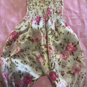Floral Pink and White Kids Bottoms